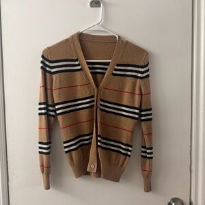 Woman’s Tan Striped Sweater